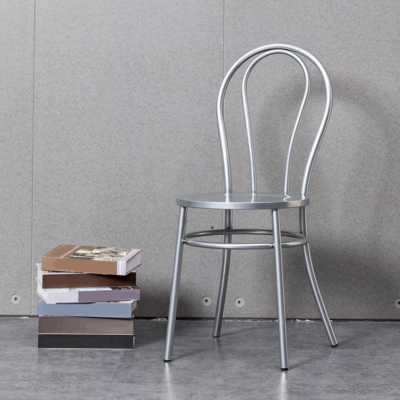 Industriële Windsor rug armloze stoel met metalen eetkamerstoelen