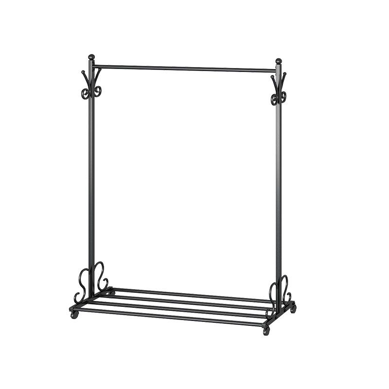 Estante de metal contemporáneo estante para colgar y ganchos