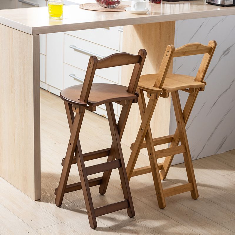 Modern Home Footrest Folding Stool Matte Finish Bamboo Barstool Clearhalo 'Bar Furniture' 'Bar Stools' 'bar_stools' 'furn' 'furn_bar_stools' 'Furniture' 'Kitchen & Dining Furniture' 1200x1200_4709f829-8f6a-4dfc-9e8c-eb9a69db7bac