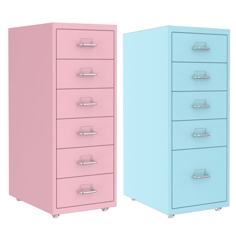 Pedestal de archivo de marco de acero de archivos contemporáneos con bloqueo de llave