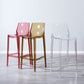 Industrial Bar Stool Acrylic Backrest Counter Stool for Living Room