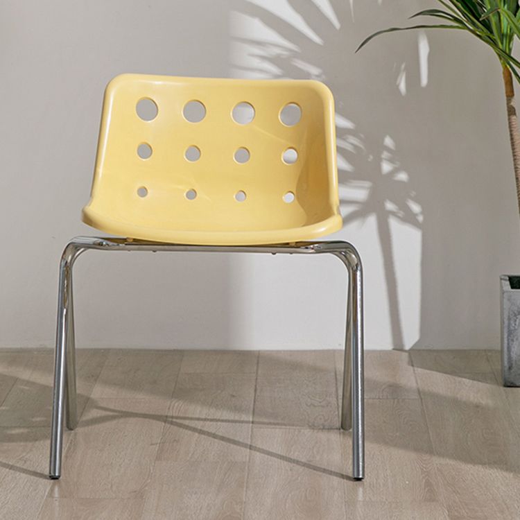 Silla de comedor sin brazo de plástico de plástico plástico plástico plástico
