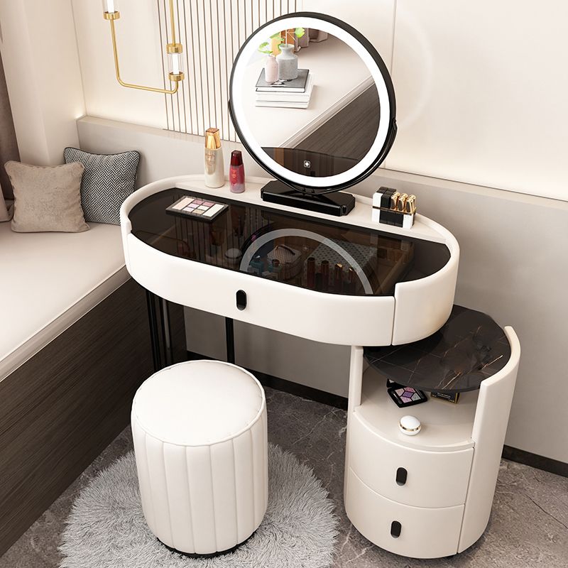 3 cassetti glam trucco vanità scrivania con vanità per trucco in vetro