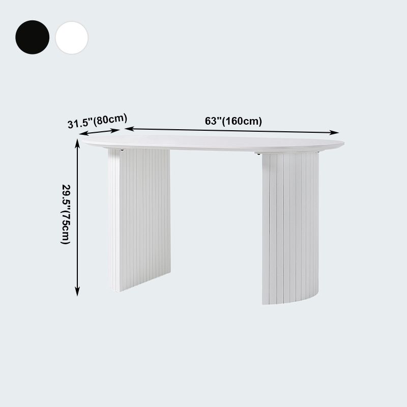 Modern Style Dining Table Double Pedestal Dining Table for Home Use Clearhalo ' dining_table' 'Dining Tables & Seating' 'Dining Tables' 'furn' 'furn_dining_table' 'Furniture' 'furniture_dining_table' 'Kitchen & Dining Furniture' 'kitchen&dining_furn' 'kitchen' 'kitchen_dining_table' 1200x1200_47100b59-f082-4017-8f94-38f0e8324dba