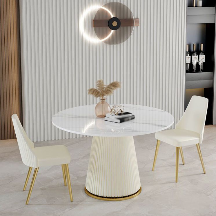Round Pedestal Luxury Dining Table White Fixed Table with Sintered Stone Clearhalo ' dining_table' 'Dining Tables & Seating' 'Dining Tables' 'furn' 'furn_dining_table' 'Furniture' 'furniture_dining_table' 'Kitchen & Dining Furniture' 'kitchen&dining_furn' 'kitchen' 'kitchen_dining_table' 1200x1200_47111151-4387-4c0f-95a7-c10e150fbb66