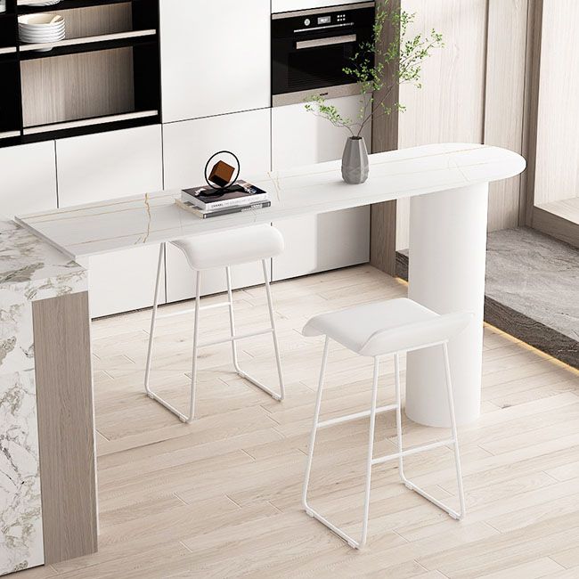 Modern Style 1/2/5 Pieces Sintered Stone Pub Table Set Fixed Table Counter Table Clearhalo 'Bar Furniture' 'furn' 'furn_home_bar_bar_sets' 'Furniture' 'Home Bars & Bar Sets' 'home_bar_bar_sets' 'Kitchen & Dining Furniture' 1200x1200_471131c6-3cd4-47cd-83b1-c6490e92be3f