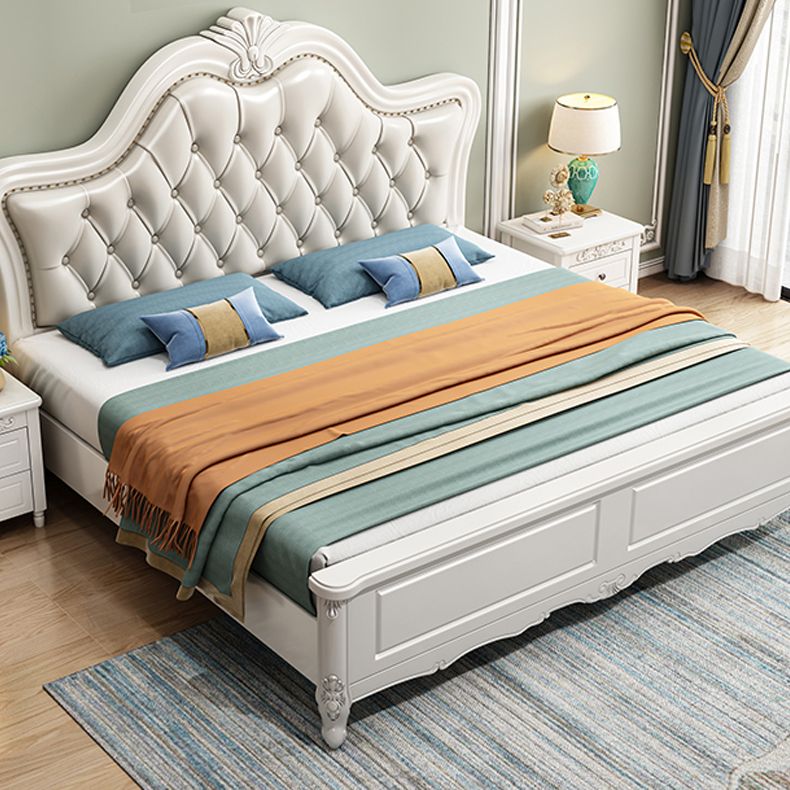 Terramella del letto del letto standard in legno solido vittoriano con gambe