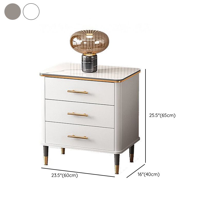 Cómoda cómoda de almacenamiento de mármol con cómoda de almacenamiento Glam contemporánea para el hogar