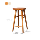 Tabouret de comptoir en bois massif industriel selle de sel de selle de bar sans repose-pied avec repose-pied