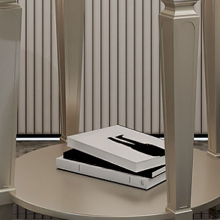 26 "背の高い4脚ソリッドウッドエンドテーブルコンテンポラリーラウンドダブルティアエンドテーブル