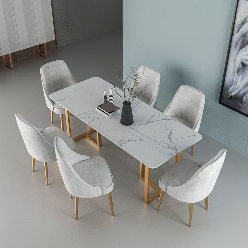 Modern Dining Set with Velvet Chairs 1/4/5/7 Pieces Dinette Set Clearhalo 'Dining Room Sets' 'Dining Tables & Seating' 'dining_room_set' 'furn' 'furn_dining_room_set' 'Furniture' 'Kitchen & Dining Furniture' 1200x1200_4714ca44-fb4e-460e-a6e3-b80dc904af48