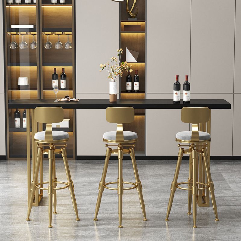 Glam Bar-height Table Solid Wood Top Pub Table for Living Room Clearhalo 'Bar Furniture' 'Bar Tables' 'bar_tables' 'furn' 'furn_bar_tables' 'Furniture' 'Kitchen & Dining Furniture' 1200x1200_47154c9a-1c51-4eff-afed-b3ee4a45823b