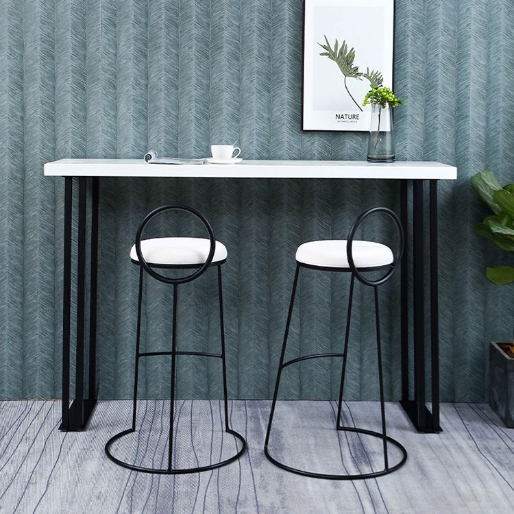 Tavolo da vino da bar in slitta industriale rettangolo interno in legno massiccio tavolino