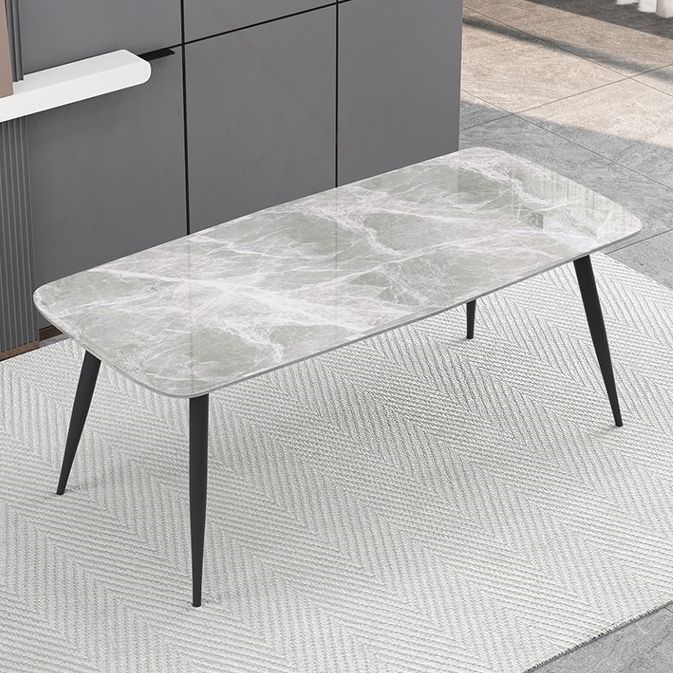 Rectangle Grey Tone Dining Table Sintered Stone Table Simplicity with 4 Legs Clearhalo 'Dining Tables & Seating' 'Dining Tables' 'dining_table' 'furn' 'furn_dining_table' 'Furniture' 'furniture_dining_table' 'Kitchen & Dining Furniture' 1200x1200_4716584f-a178-46dc-97cb-d9baa20e49d8