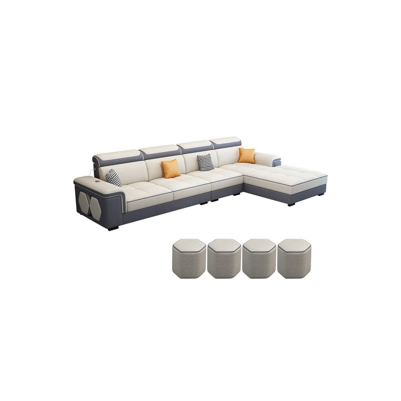 Contemporary L-shaped Sectional Right Facing Sofa with Reversible Chaise Clearhalo 'furn' 'furn_sectionals' 'Furniture' 'furniture_sectionals' 'kitchen' 'kitchen_sectionals' 'Living Room Furniture' 'Sectionals' 1200x1200_471771b6-b0cc-48e8-b12c-2f7808782e87