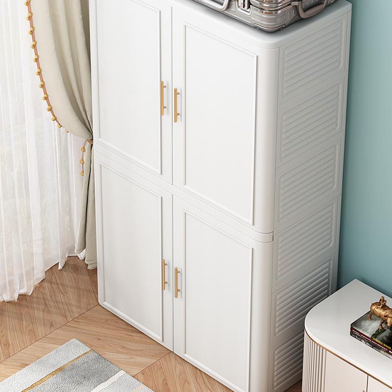 Contemporary 2-Door Wardrobe Armoire Plastic Storage Cabinet Clearhalo 'Armoires & Wardrobes' 'armoires_wardrobes' 'Bedroom Furniture' 'furn' 'furn_armoires_wardrobes' 'Furniture' 1200x1200_47183e34-69ee-4903-a325-8159d3b5197c
