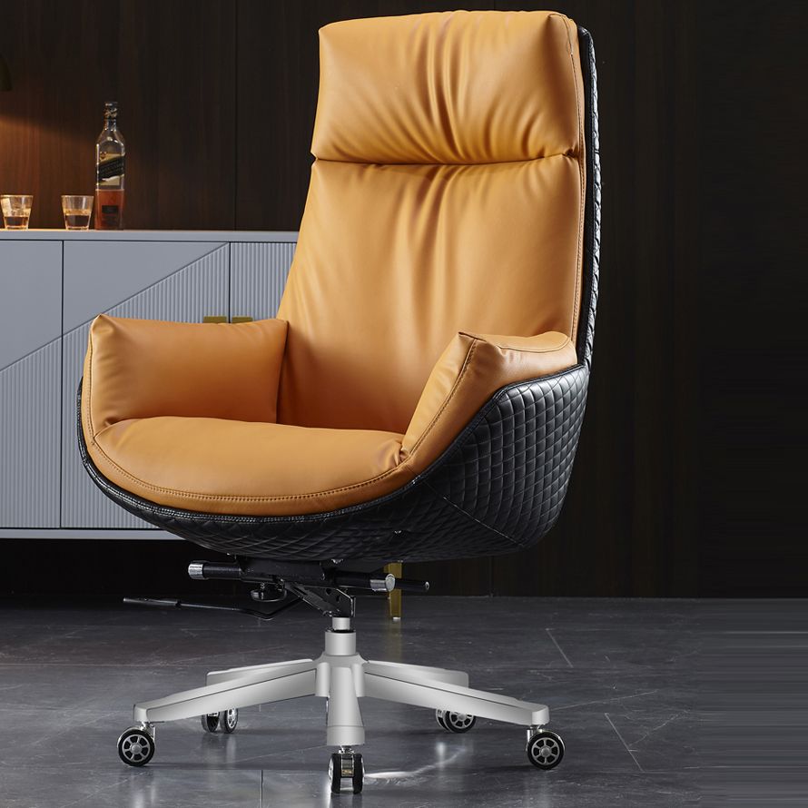 Moderner Arm Home Office Stuhl gepolstert Hight Back Desk Chair mit Rädern