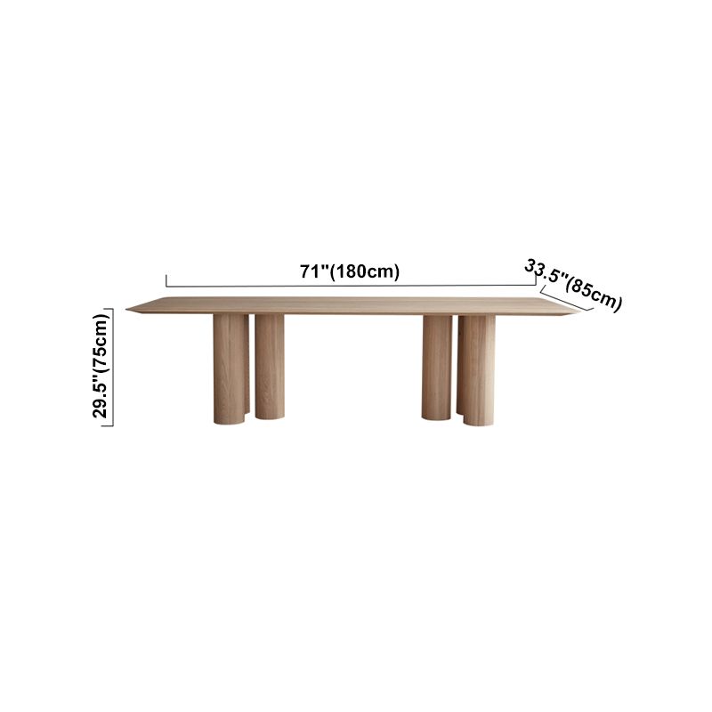 Rectangle Shape Casual Dining Table Solid Wood Fixed Table for Kitchen Clearhalo ' dining_table' 'Dining Tables & Seating' 'Dining Tables' 'furn' 'furn_dining_table' 'Furniture' 'furniture_dining_table' 'Kitchen & Dining Furniture' 'kitchen&dining_furn' 'kitchen' 'kitchen_dining_table' 1200x1200_471bc1d9-b6e2-479c-a7e5-d83576d9f958