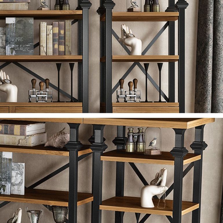 Solid Wood Bookshelf Industrial Style Open Back Bookcase for Home Office Clearhalo 'Bookcases' 'furn' 'furn_bookcases' 'Furniture' 'furniture_bookcases' 'Office Furniture' 1200x1200_471bc8b6-203c-4bd2-a4d7-75466f8370ff