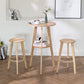 Industrial Pub Table Bar Height Solid Wood Round Bar Table for Indoor