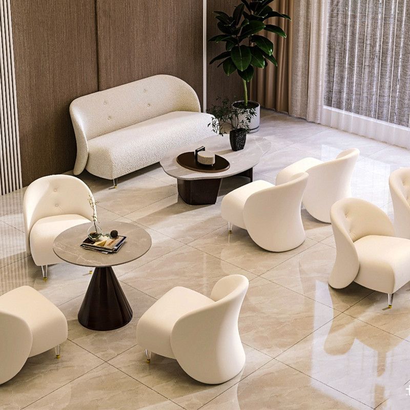 Contemporary Sofa Stain Resistant Armless Settee for Living Room