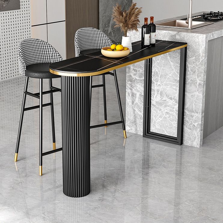 Industrial Bar Table Stone Top Pub Table with Iron Base for Dining Room Clearhalo 'Bar Furniture' 'Bar Tables' 'bar_tables' 'furn' 'furn_bar_tables' 'Furniture' 'furniture_bar_tables' 'Kitchen & Dining Furniture' 'kitchen&dining_furn' 'kitchen' 1200x1200_471ce701-ab0c-4945-9503-5eea7d3d4c02