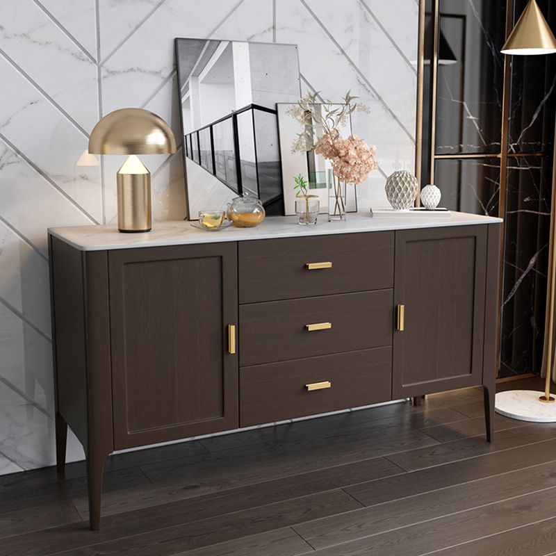 Moderno sideboard in legno buffet 3 cassetti e 2 mobili porte a buffet sideboard