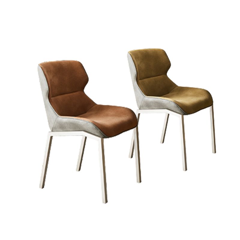 Contemporary Metal Dining Chair Upholstered Armless Chair for Restaurant Use Clearhalo 'Dining Chairs' 'Dining Tables & Seating' 'dining_chair' 'furn' 'furn_dining_chair' 'Furniture' 'furniture_dining_chair' 'Kitchen & Dining Furniture' 1200x1200_471de85d-fbd7-4faa-a805-25417c208e93