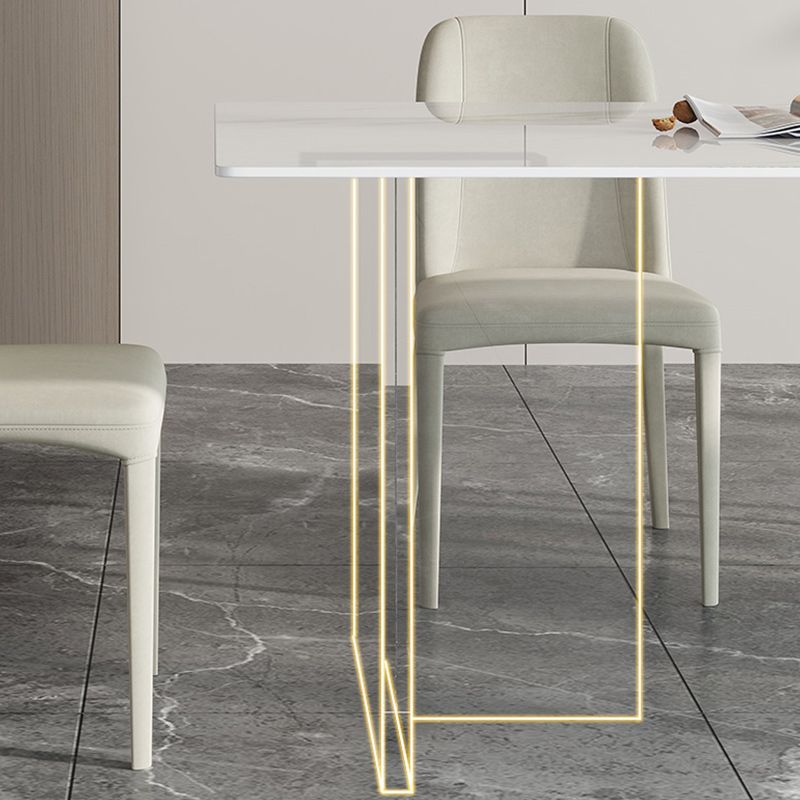 Modern 1/2/5 Pieces Dining Set Rectangle Stone Dining Table for Dining Room Clearhalo 'Dining Room Sets' 'Dining Tables & Seating' 'dining_room_set' 'furn' 'furn_dining_room_set' 'Furniture' 'furniture_dining_room_set' 'Kitchen & Dining Furniture' 1200x1200_471f777e-6c55-4291-95b7-1da867531bec