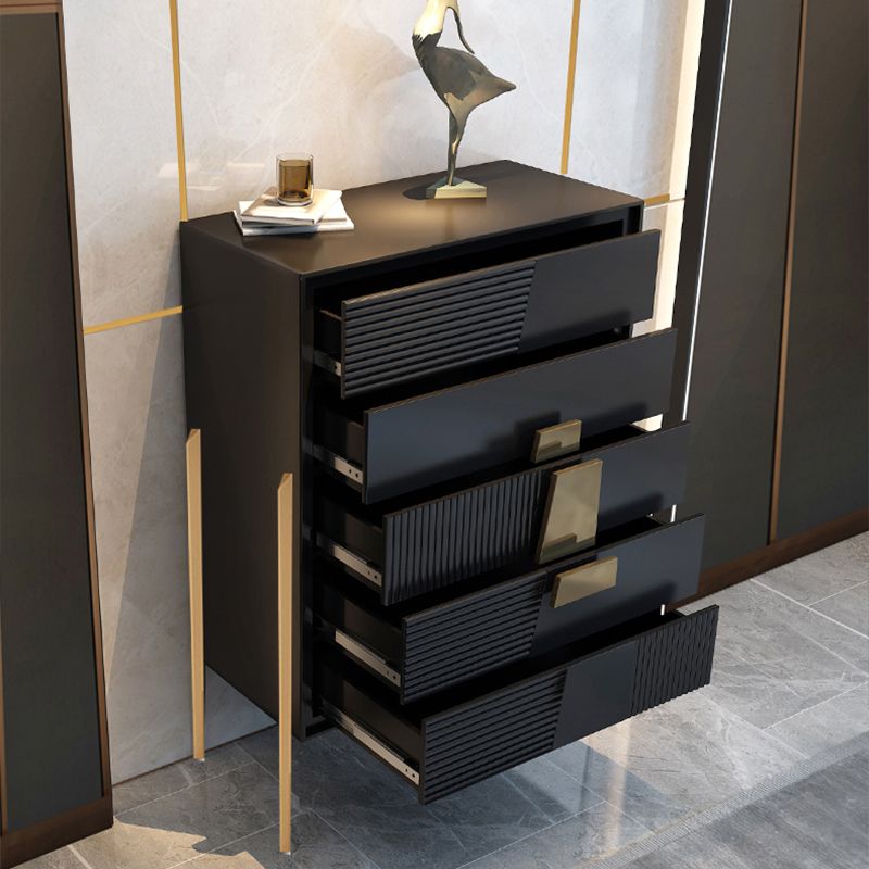 Modern Wood Buffet Sideboard 5-Drawer Dining Room Buffet Server 31.5"L x 15.7"W x 47"H Clearhalo 'buffet_sideboard' 'Buffets & Sideboards' 'furn' 'furn_buffet_sideboard' 'Furniture' 'Kitchen & Dining Furniture' 1200x1200_472019a6-7760-4eef-884c-a15af575ce6e