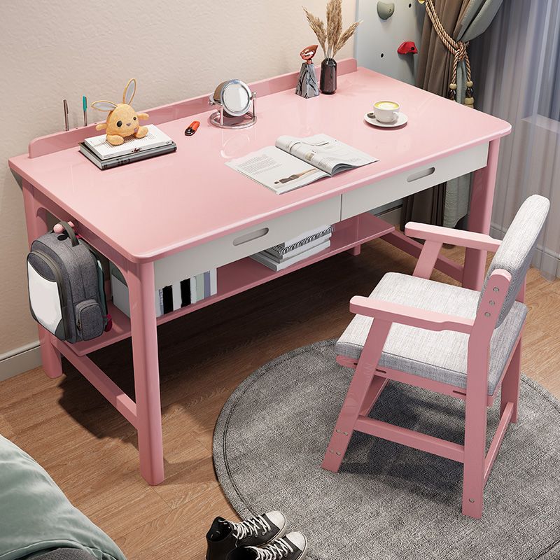 Eigentijdse kantoorbureau rechthoekige schrijfbureau met 2 laden