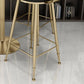 Glam Leather and Metal Counter Stool Round Low Back Bar Stool for Coffee Shop Clearhalo 'Bar Furniture' 'Bar Stools' 'bar_stools' 'furn' 'furn_bar_stools' 'Furniture' 'furniture_bar_stools' 'Kitchen & Dining Furniture' 1200x1200_472188b7-1ffe-4d02-8927-a57474e08fa7