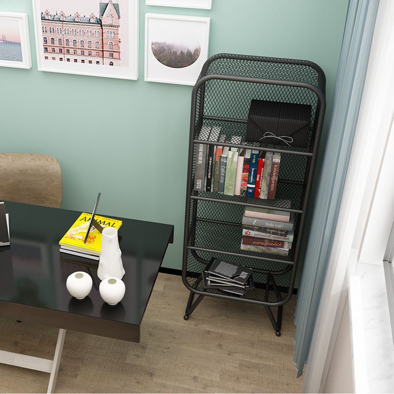 Metal Glam Book Shelf Closed Back Shelf Bookcase with Shelves