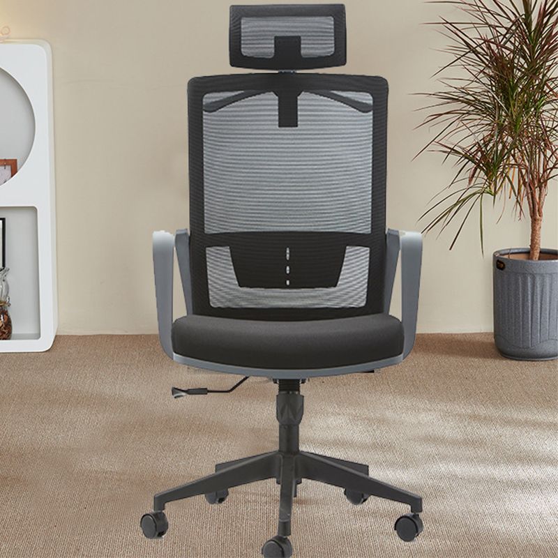 Modern Slide Chair Fixed Arms Adjustable Seat Height Desk Chair with Wheels Clearhalo 'furn' 'furn_office_chair' 'Furniture' 'Office Chairs' 'Office Furniture' 'office_chair' 1200x1200_4722d47a-e13f-44b8-b6b1-1e654dedcaec