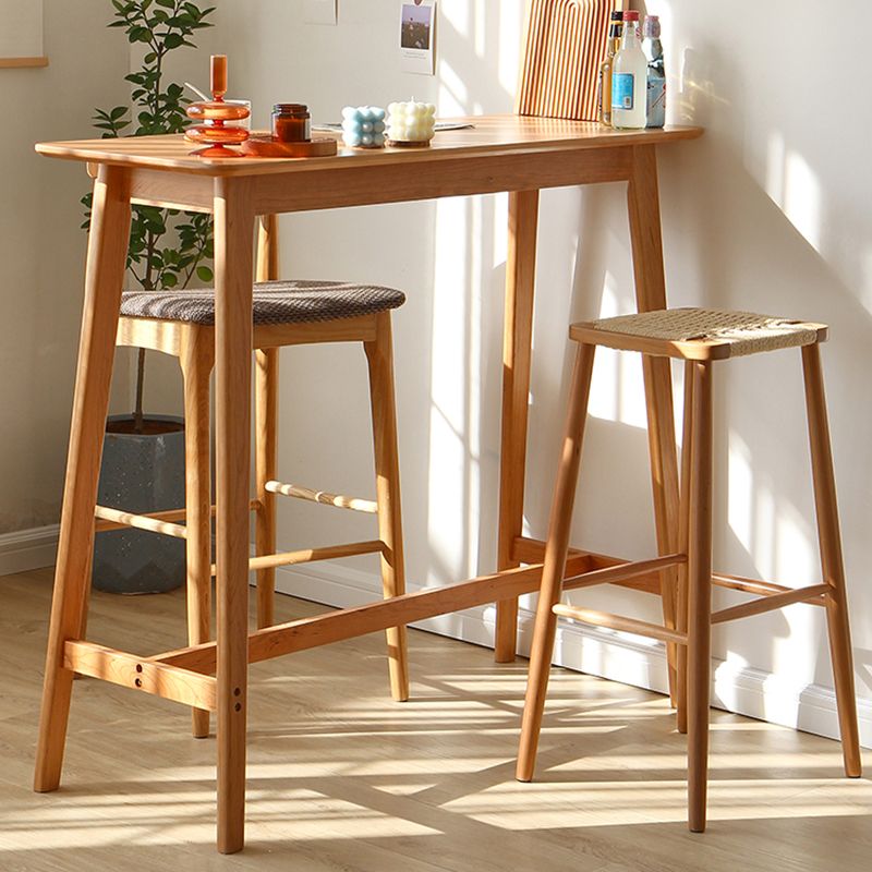 Tavolo da pub a barre in legno massiccio del rettangolo contemporaneo per soggiorno