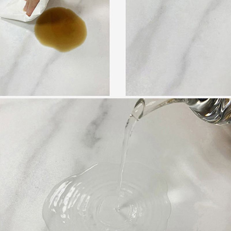 Glam Marble Console Table Oval Stain Resistant Console Sofa Table for Hall