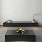 Moderne stijl rechthoekige houten tafel abstracte basis salontafel