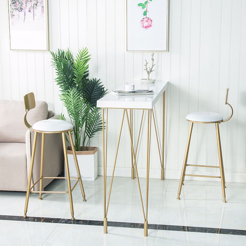 Glam Style 1/2/3 Pieces Bar Table Set Rectangle Bar Table with High Stools Clearhalo 'Bar Furniture' 'furn' 'furn_home_bar_bar_sets' 'Furniture' 'Home Bars & Bar Sets' 'home_bar_bar_sets' 'Kitchen & Dining Furniture' 1200x1200_472642e5-2f56-4cca-aada-3d9d9f6fa44e