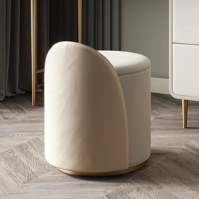 Beige 3/4-Drawers Dressing Table Faux Leather Make-up Vanity Desk Clearhalo 'Bedroom Furniture' 'furn' 'furn_makeup_vanities' 'Furniture' 'Makeup Vanities' 'makeup_vanities' 1200x1200_472671ed-8799-4a24-886c-f0d3e188abe6