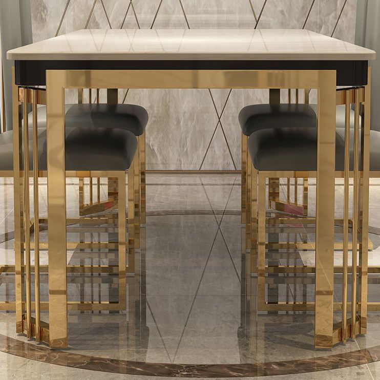 Contemporary Sintered Stone Rectangle Table Set 1/2/5/7/9 Pieces Dining Set for Home Clearhalo 'Dining Room Sets' 'Dining Tables & Seating' 'dining_room_set' 'furn' 'furn_dining_room_set' 'Furniture' 'Kitchen & Dining Furniture' 1200x1200_47281667-32d1-4442-b973-cb5b02a401e8