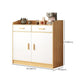 Minimalist Wooden Accent Cabinet Bar Pulls Handle Design Storage Cabinet
