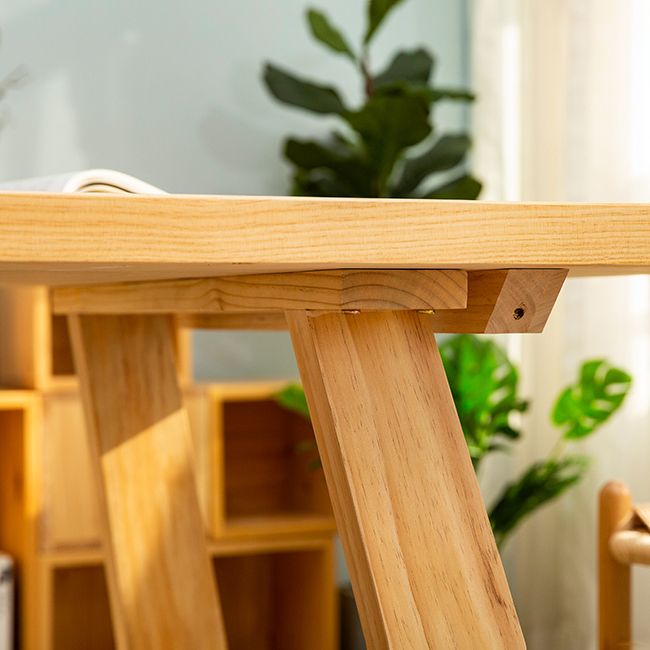 Rectangle Pine Solid Wood Table Modern Indoor Dining Table with Trestle Base for Restaurant Clearhalo ' dining_table' 'Dining Tables & Seating' 'Dining Tables' 'furn' 'furn_dining_table' 'Furniture' 'furniture_dining_table' 'Kitchen & Dining Furniture' 'kitchen&dining_furn' 'kitchen' 'kitchen_dining_table' 1200x1200_4729a512-c61d-4d36-9055-ebdd54a6dd9b