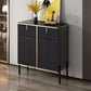 Glam Style Buffet Sideboard Sintered Stone Top Server with Door and Drawer for Home Use Clearhalo 'buffet_sideboard' 'Buffets & Sideboards' 'furn' 'furn_buffet_sideboard' 'Furniture' 'Kitchen & Dining Furniture' 1200x1200_472a17d0-d6cb-461a-ab5a-54ce4ffbad01