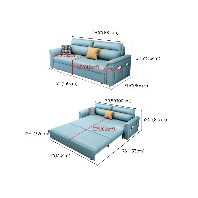 31 "幅のコンテンポラリーソファベッドクッションバックスリーパーソファストレージ付き