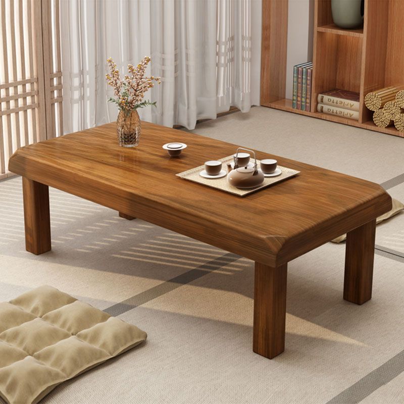 4 Legs Rectangular Wood Coffee Table in Brown of 17.7 Inches High Clearhalo 'Coffee & Accent Tables' 'Coffee Tables' 'coffee_tables' 'furn' 'furn_coffee_tables' 'Furniture' 'furniture_coffee_tables' 'Living Room Furniture' 1200x1200_472b75fb-4d8a-412e-b998-46a03e08b381