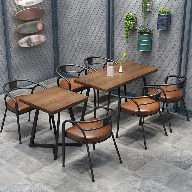 Industrial Solid Wood Dining Table Brown Table with Metal Base for Dinning Room Clearhalo ' dining_table' 'Dining Tables & Seating' 'Dining Tables' 'furn' 'furn_dining_table' 'Furniture' 'furniture_dining_table' 'Kitchen & Dining Furniture' 'kitchen&dining_furn' 'kitchen' 'kitchen_dining_table' 1200x1200_472c408e-de22-4aa7-8ecd-aecac12f7666