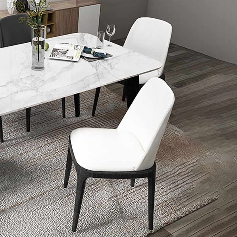 Modern Style Dining Chairs Kitchen Dining Armless Side Chairs with Wooden Legs Clearhalo ' kitchen&dining_furn' 'Dining Chairs' 'Dining Tables & Seating' 'dining_chair' 'furn' 'furn_dining_chair' 'Furniture' 'furniture_dining_chair' 'Kitchen & Dining Furniture' 'kitchen' 1200x1200_472c880d-a722-49bf-a6ad-5f50631ec7b8