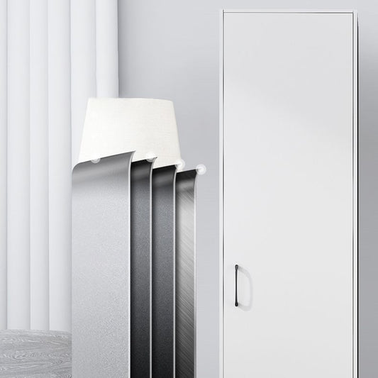 White Contemporary Non-Hanging Armoire Steel Home Cabinet with Door Clearhalo 'Armoires & Wardrobes' 'armoires_wardrobes' 'Bedroom Furniture' 'furn' 'furn_armoires_wardrobes' 'Furniture' 1200x1200_472cc583-fd3f-41b4-9974-5bac93a8b3dc