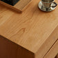 Tavolo di sideboard in legno massiccio mensole regolabili naturali credenza con porta di vetro