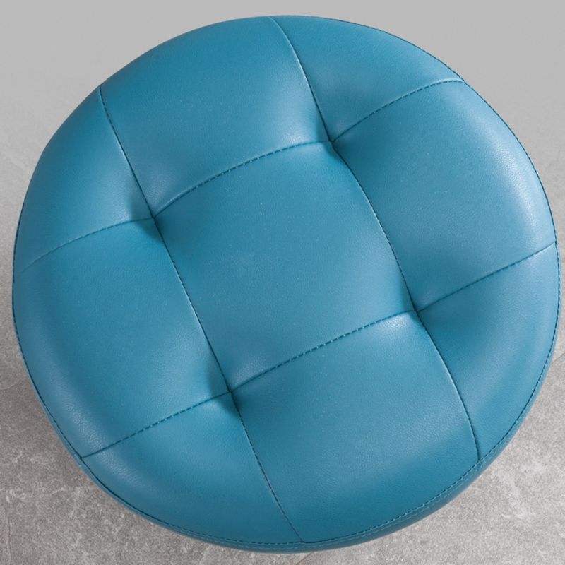 Modern Tufted Ottoman Water Resistant Genuine Leather Round Foot Stool Ottoman Clearhalo 'furn' 'furn_ottomans_poufs' 'Furniture' 'Living Room Furniture' 'Ottomans & Poufs' 'ottomans_poufs' 1200x1200_472e3230-5e79-4004-a862-ce0f0514063d